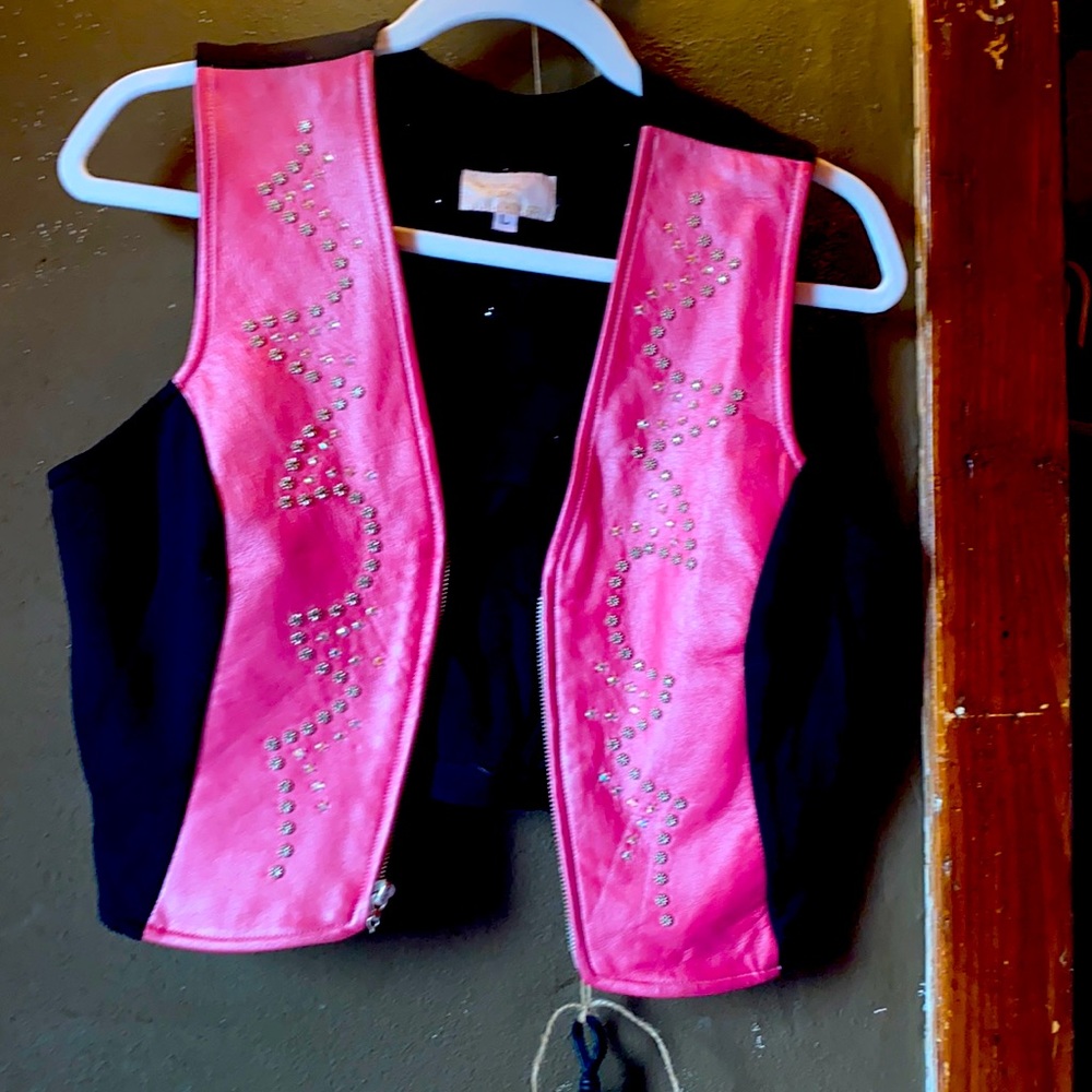 pink western vest